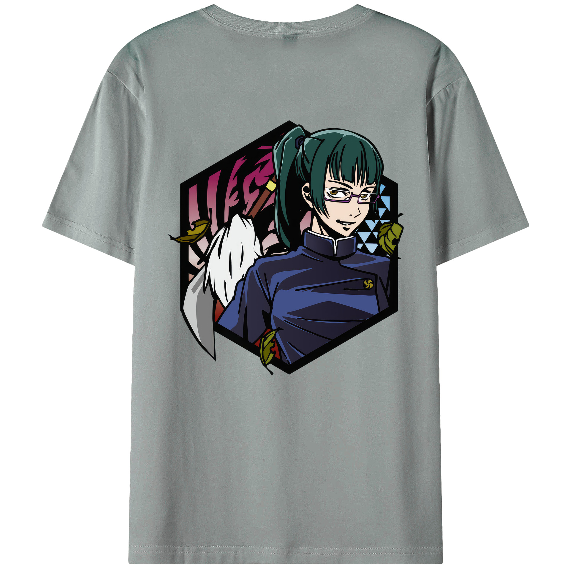 （画像用） 呪術廻戦 Jujutsu Kaisen 綿100％ メンズ半袖Tシャツ（バックプリント） 通気性